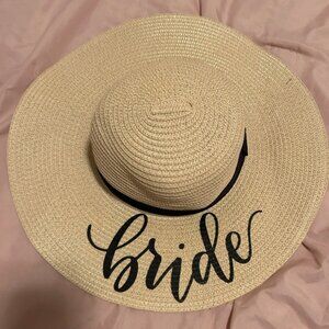 Bride beach hat
